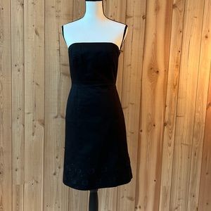 ANN Taylor Strapless Little Black Sheath Dress 4P